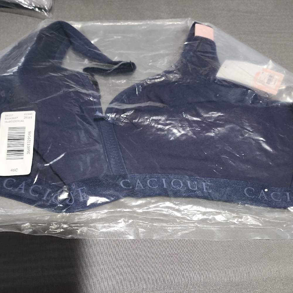Cacique Navy Blue Bra with Supportive Straps
